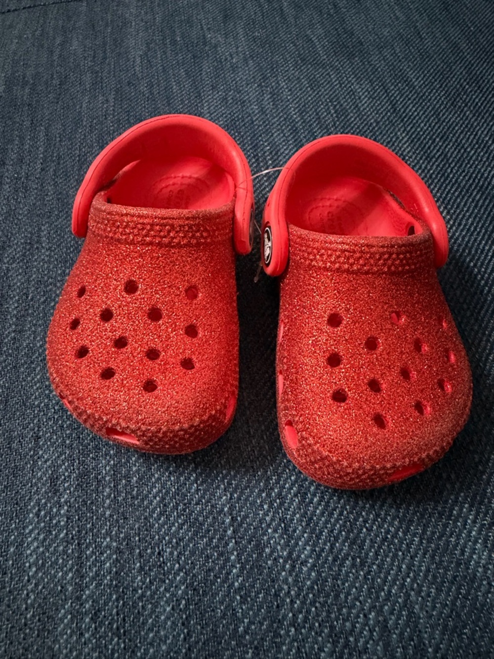 Kids Red Glitter Clog - Breathable Slip-On Shoe